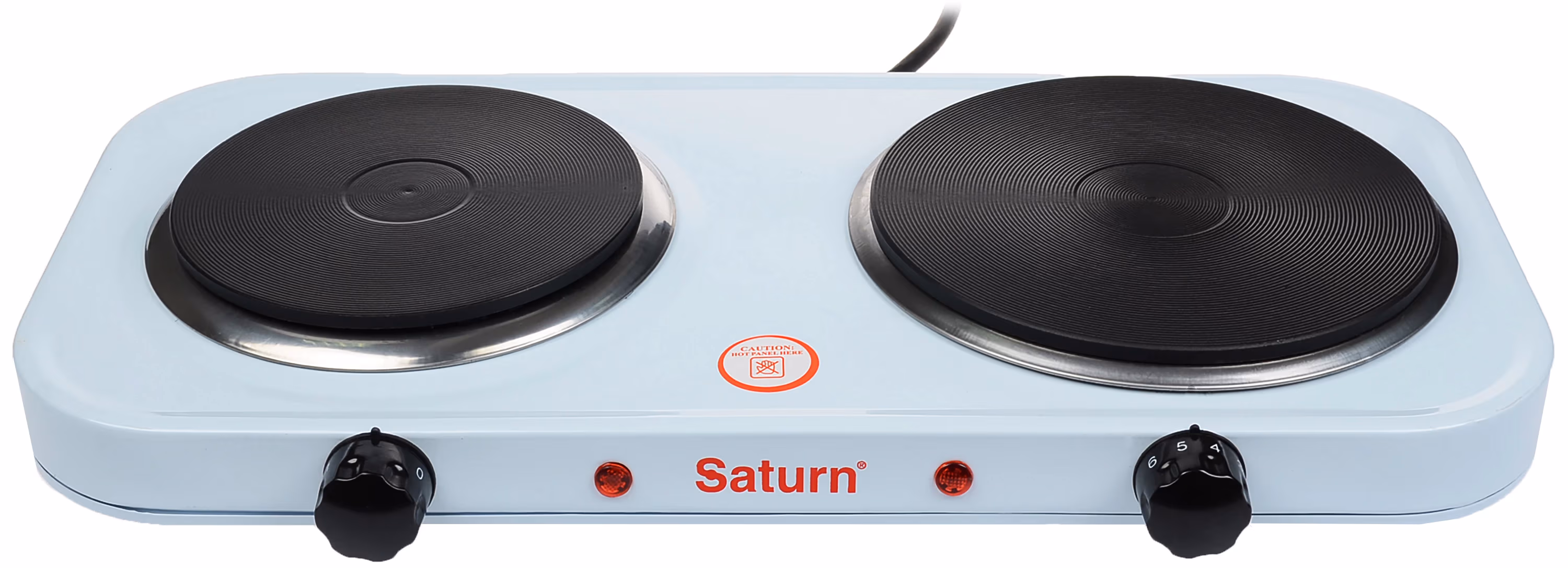 Plita de masa electrica Saturn STEC0181, 2 arzatoare, 1500 W, Negru