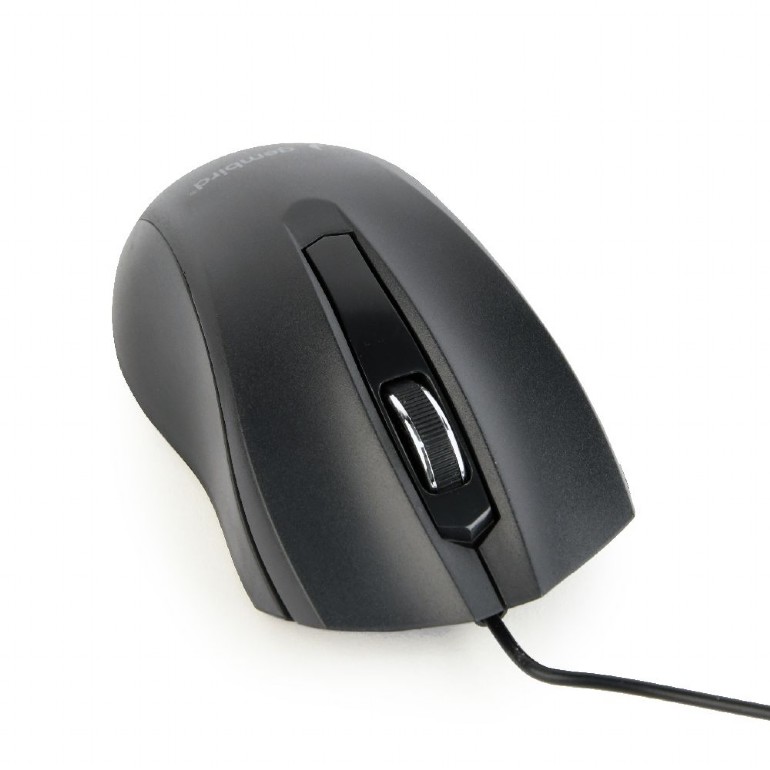 Gembird MUS-3B-01, Optical Mouse, 1000dpi, USB, 1.35m cable, Black photo 2