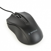Gembird MUS-3B-01, Optical Mouse, 1000dpi, USB, 1.35m cable, Black thumbnav 1