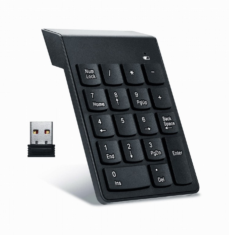Wireless Keypad Gembird KPD-W-02 / 18 keys / USB / Black photo 2