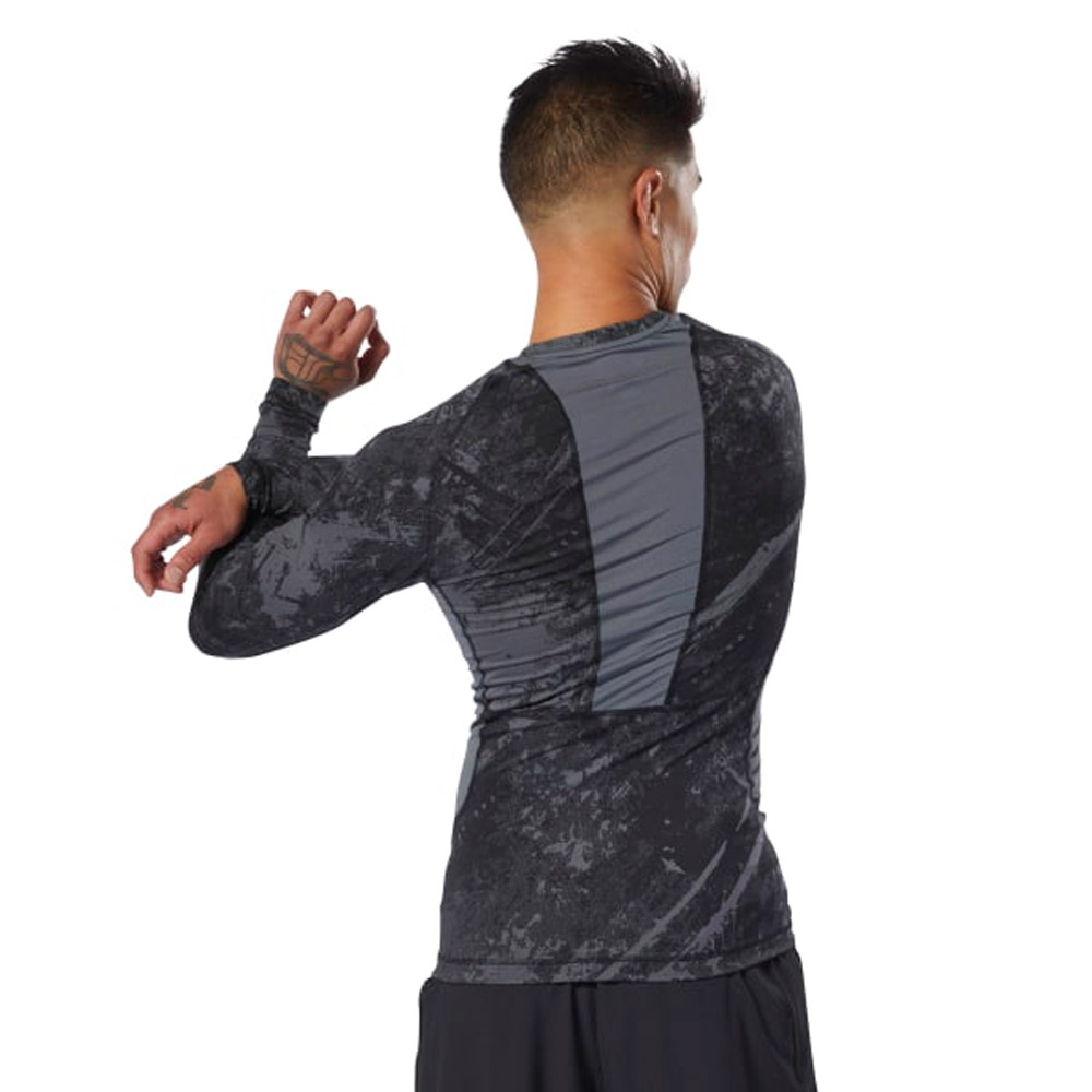 Мужская Толстовка Reebok CBT JACQUARD LS RASHGUARD XL Черный photo 2
