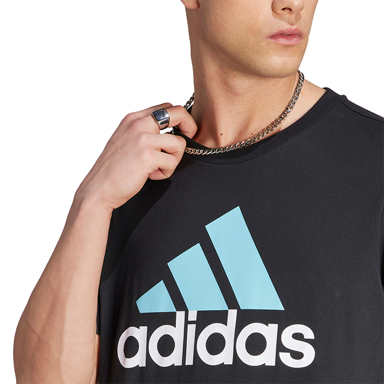 Tricou bărbătesc Adidas M BL SJ T S Negru photo 3