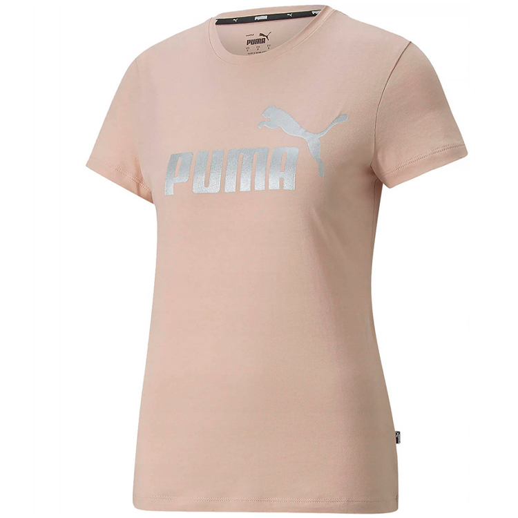 Tricou Puma ESS+ Metallic Logo Tee XS Bej Femei photo 1