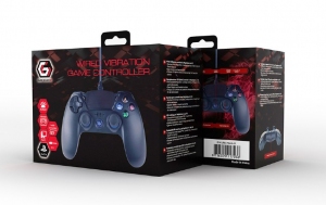 Gembird JPD-PS4U-01 Wired vibration game controller for PlayStation 4 or PC, Black thumbnav 3