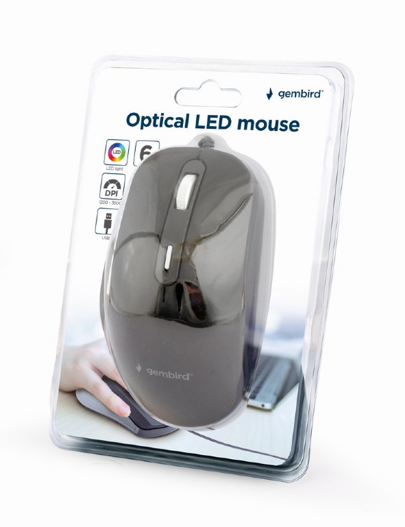 Мышь Gembird MUS-6B-02 / Optical Mouse / 1600dpi / USB photo 4