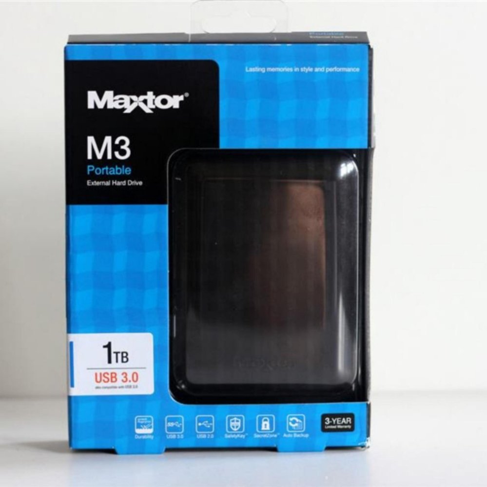 2.5" HDD Extern Seagate "Maxtor M3 Portable"  / 1TB / USB 3.0 / Black photo 2