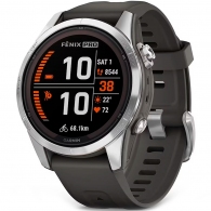 Garmin Fenix 7S Pro – Solar, Silver with Graphite Band thumbnav 1
