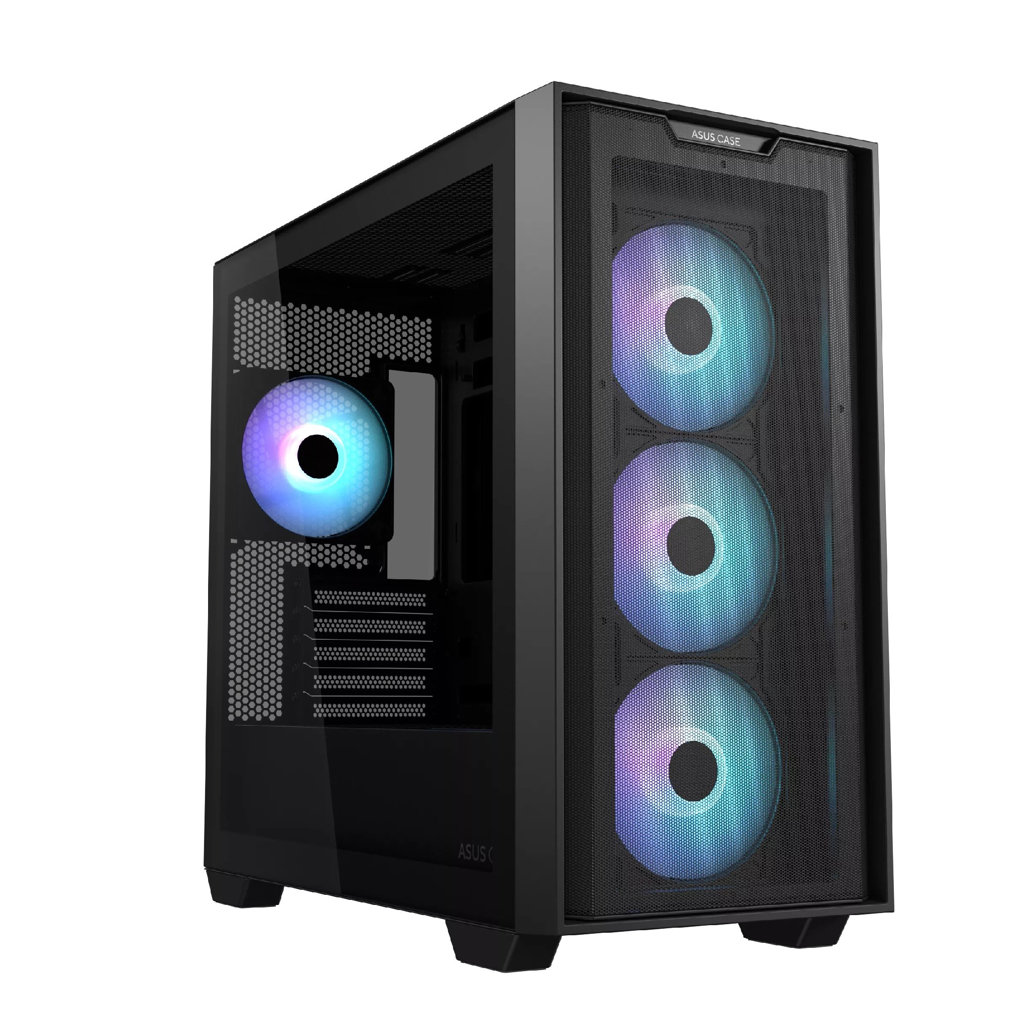 Корпус ASUS  A21 PLUS/ w/oPSU / 4x120mm ARGB fans/ mATX / Black photo 1