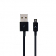 Cable USB2.0/Micro-USB - 2m - Cablexpert CC-USB2P-AMmBM-2M, Black, USB 2.0 A-plug to Micro-USB plug, blister thumbnav 1