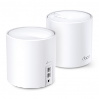 TP-LINK Deco X60(2-pack) AX3000 Mesh Wi-Fi 6 System, 2 LAN/WAN Gigabit Port, 2402Mbps on 5GHz + 574Mbps on 2.4GHz, 802.11ax/ac/b/g/n, OFDMA , MU-MIMO, Wi-Fi Dead-Zone Killer, Seamless Roaming with One Wi-Fi Name, Antivirus, Parental Controls thumbnav 1