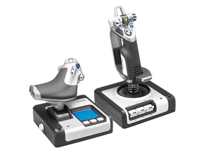 Logitech G Saitek X52 Flight Control System - N/A - USB - N/A - EMEA - X52 FLIGHT CONTROL SYSTEM, multifunction LCD, 105 programmable commands, clock and stopwatch function, adjustable handle for a wide range of hand sizes photo 1