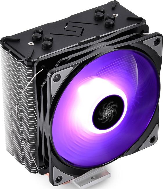 DEEPCOOL Cooler  "GAMMAXX GTE V2", Intel Socket LGA1700/1200/1151/1150/1155 & AMD AM5/AM4, up to 180W, 1x120mm PWM RGB LED fan, 500~1650rpm, 17.8~27dBA, 64.5CFM, 4 pin, PWM, Hydro Bearing, 4x 6mm direct-contact Cooper heatpipes photo 2