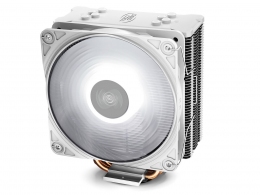 DEEPCOOL Cooler  "GAMMAXX GTE V2", Intel Socket LGA1700/1200/1151/1150/1155 & AMD AM5/AM4, up to 180W, 1x120mm PWM RGB LED fan, 500~1650rpm, 17.8~27dBA, 64.5CFM, 4 pin, PWM, Hydro Bearing, 4x 6mm direct-contact Cooper heatpipes thumbnav 6