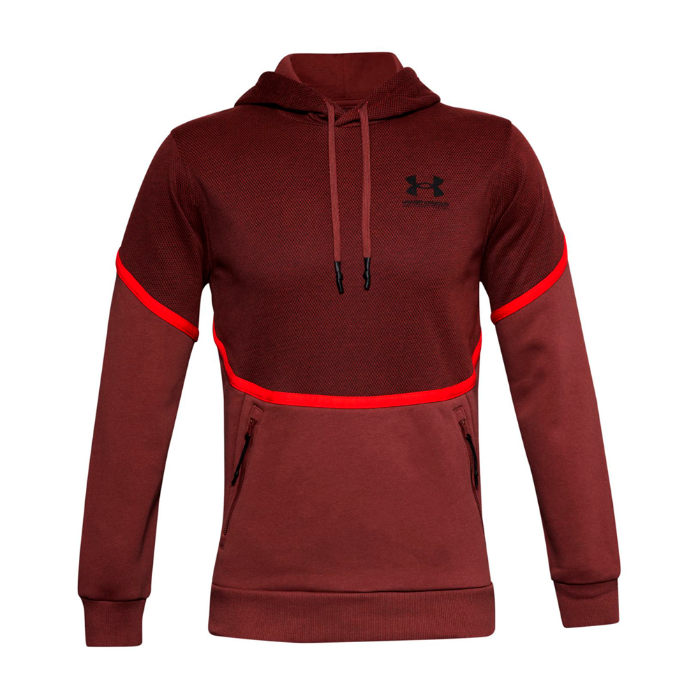 Hanorac pt bărbați Under Armour UA RIVAL FLEECE AMP HD L Bordo photo 1