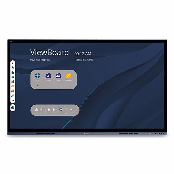 ViewSonic IFP7562, WORKSPACE - Meeting Perfection, 75"(74.5") 20 Points Multi Pcap Touch,9H Tempered Glass (4mm)(AG),3840x2160,350nits,1200:1,DDR4 3G,32GB Storage,VGAx1,HDMI inx4,HDMI outx1,SPDIFx1,Earphonex1,USB TouchX2,USB Type C x1,RJ45x1,RS232x1, 