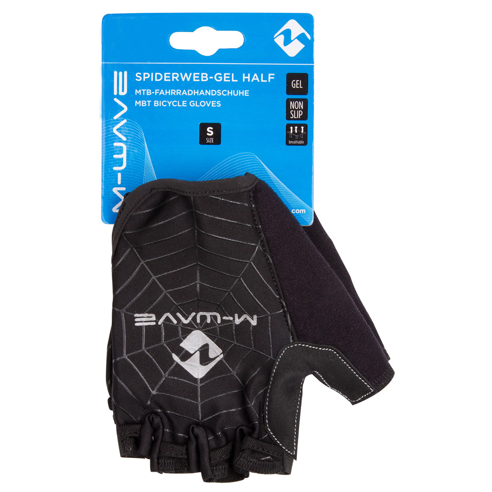 Manusi pentru bicicleta M-WAVE SPIDERWEB-GEL HALF Negru 719894 photo 3