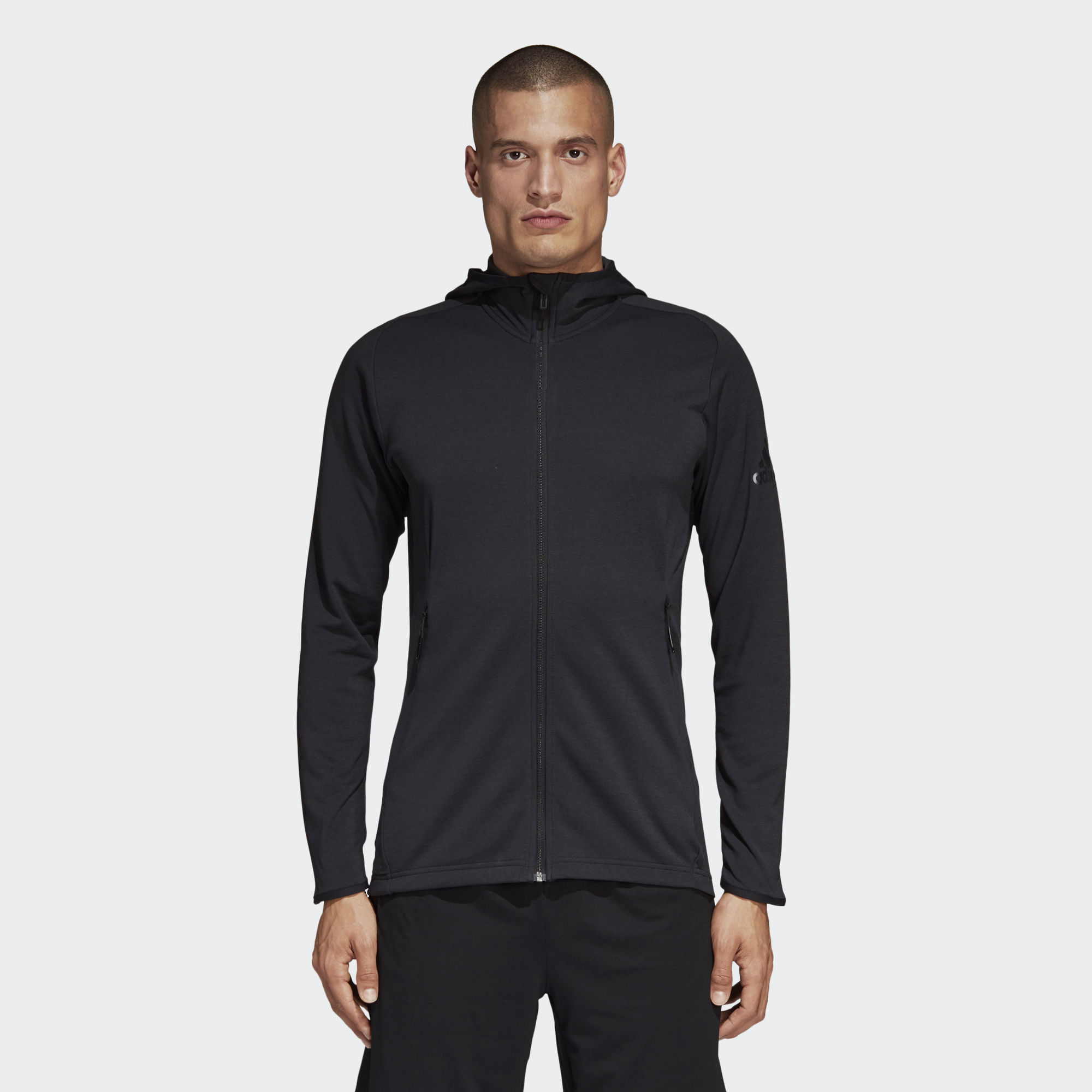 Hanorac pt bărbați Adidas FL_TRH TEC COO S Gri-negru photo 1