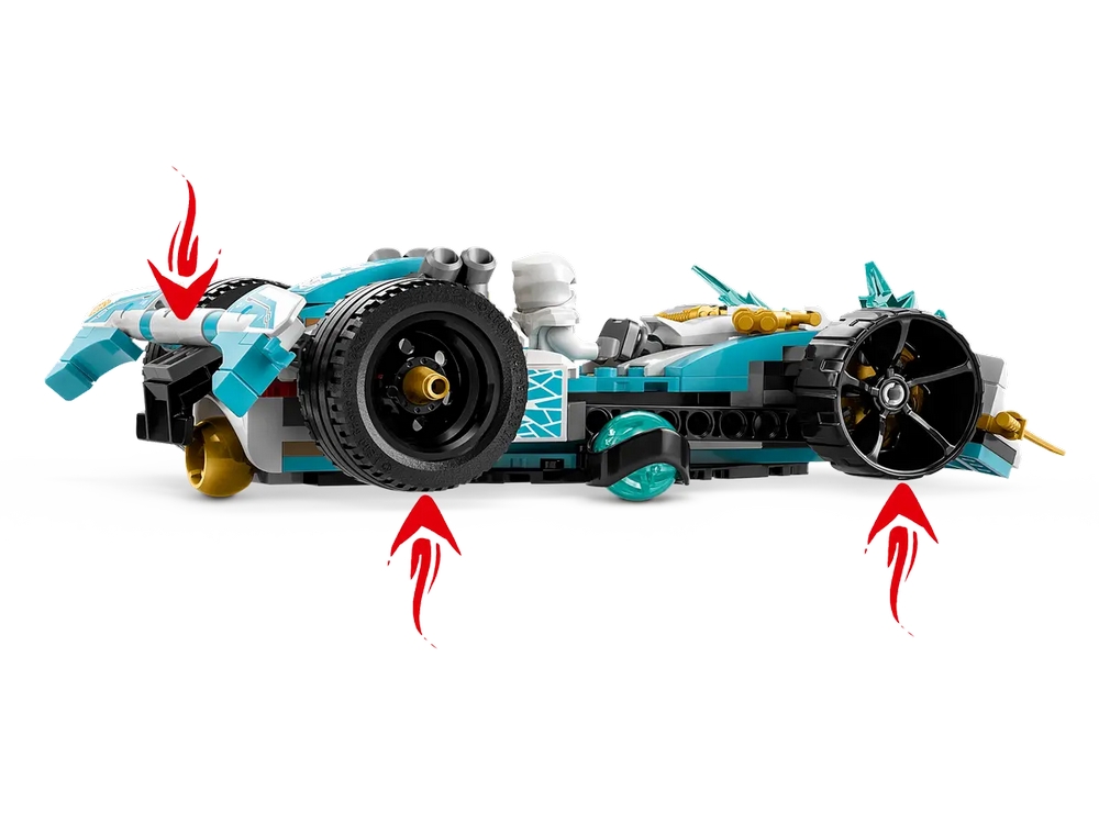 Constructor Lego Ninjago Zanes Dragon Power Spinjitzu Race Car 71791 de la 7+ ani photo 2
