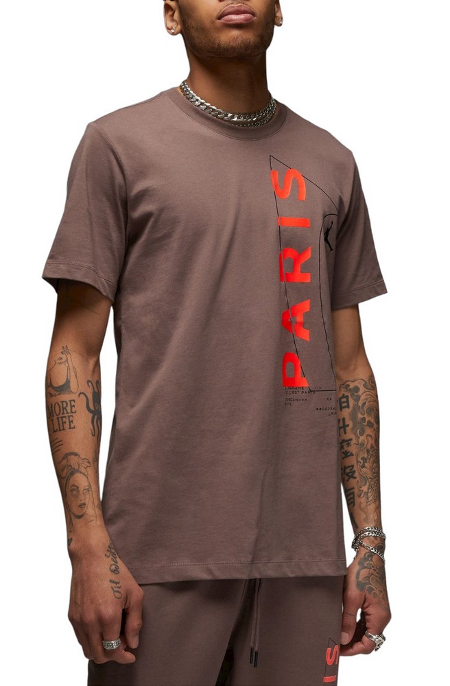 Tricou bărbătesc Nike M J PSG WORDMARK TEE 2XL Maro photo 3