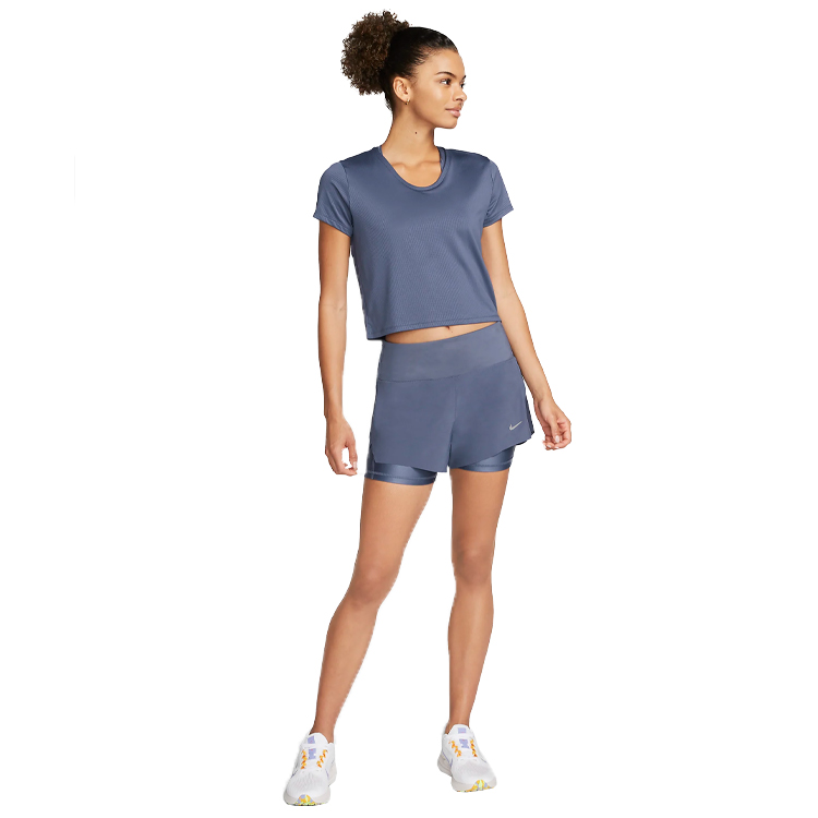 Sorti Nike W NK SWIFT DF MR 3IN 2N1 SHORT / Femei / M / Albastru photo 3