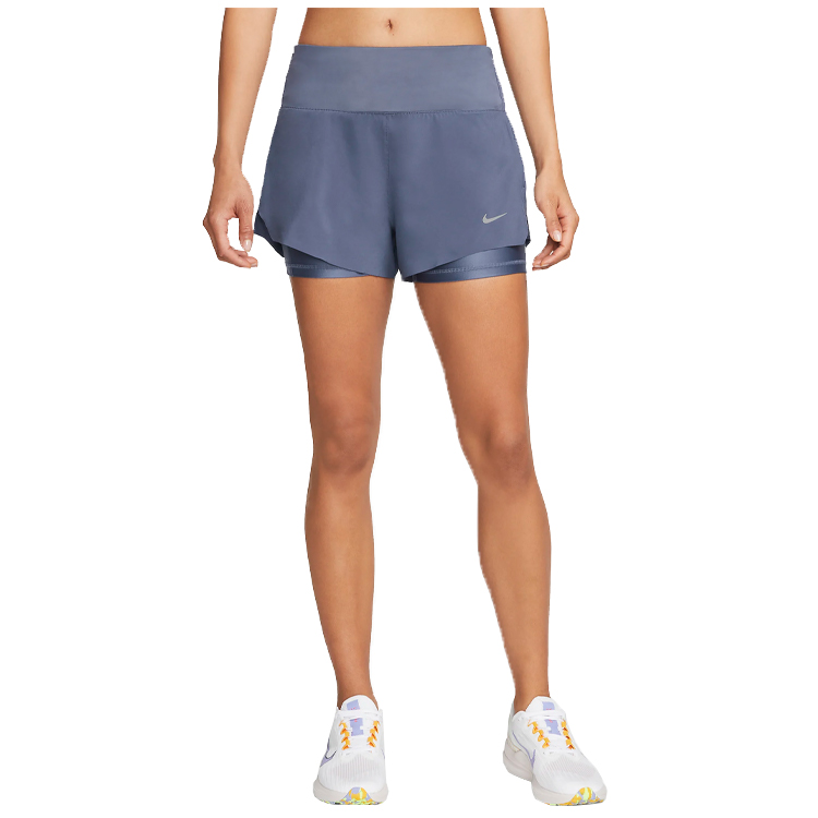 Sorti Nike W NK SWIFT DF MR 3IN 2N1 SHORT / Femei / M / Albastru photo 6