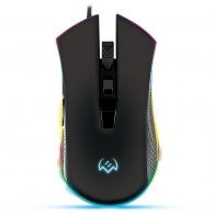 SVEN RX-G750 RGB Gaming, Optical Mouse, 500-6400 dpi, 5+1 buttons (scroll wheel), DPI switching modes, USB thumbnav 1