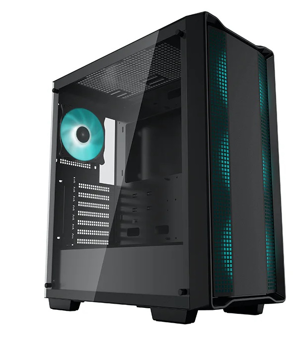 DEEPCOOL "CC560" ATX Case, with Side-Window (Tempered Glass Side Panel) & Mesh Front Panel, without PSU, Tool-less, Pre-installed: Front 3x120mm LED fans, Rear 1x140mm LED fan, Top panel Magnetic dust filter, 1xUSB3.0, 1xUSB2.0, 1xAudio, Black photo 1