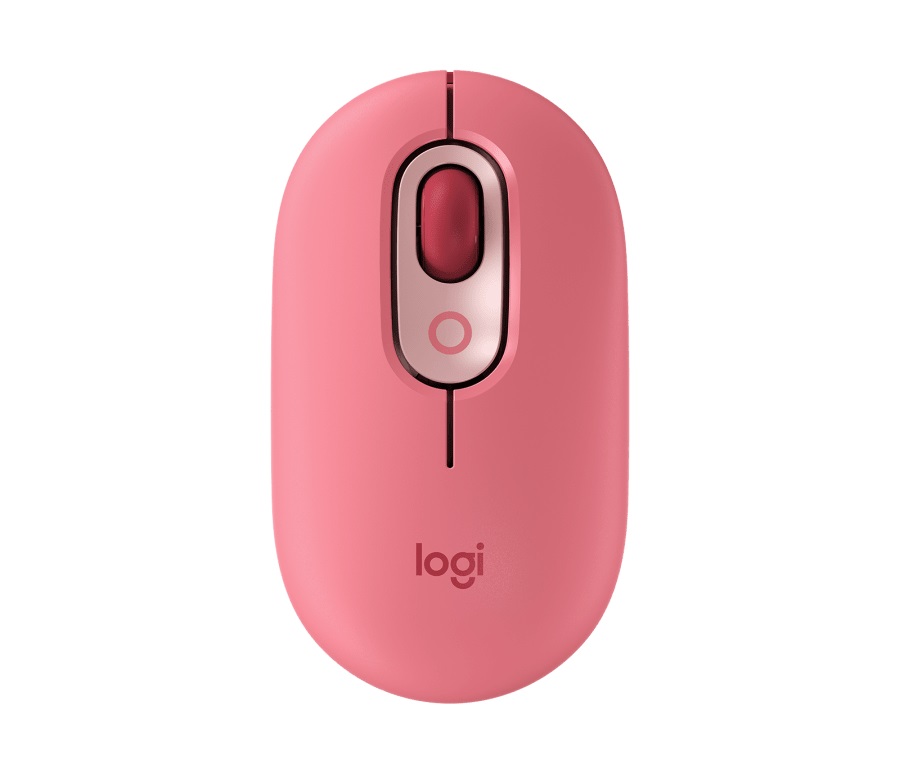 Logitech POP Mouse Wireless Mouse with Customizable Emoji, Multi-device, SilentTouch, SmartWheel, 2 Programmable buttons, Heartbreaker/Rose photo 1