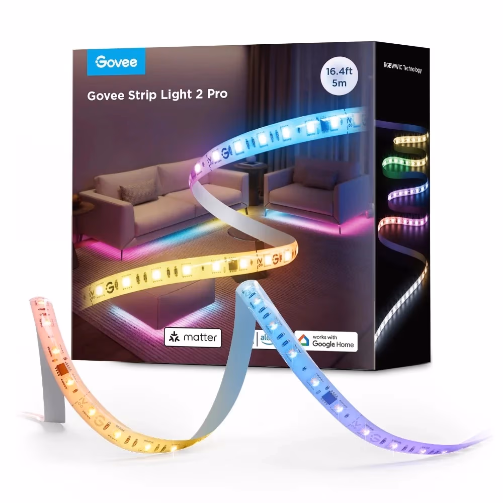 Banda de lumina GOVEE RGBICWW LED Strip Light 2 Pro 5m