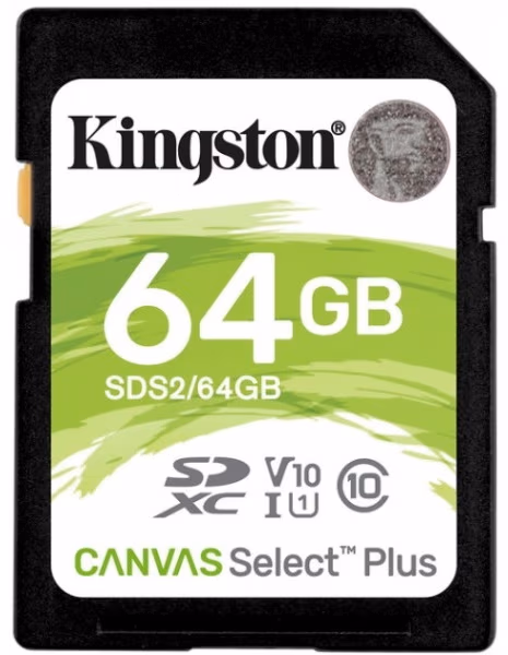 Card de memorie SD 64GB Kingston Canvas Select Plus, 100MBps