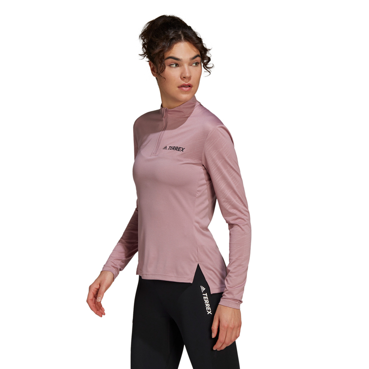 Tricou Adidas W MT Half Zi LS XS Roz Femei photo 5