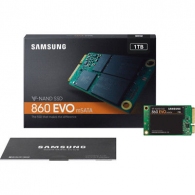 M.2 SATA SSD 1.0TB Samsung SSD 860 EVO, SATA 6Gb/s, M.2 Type 2280 form factor, Sequential Reads: 550 MB/s, Sequential Writes: 520 MB/s, Max Random 4k: Read: 97,000 IOPS / Write: 88,000 IOPS, Samsung MJX Controller, Cache 1GB LPDDR4, V-NAND 3bit MLC thumbnav 1