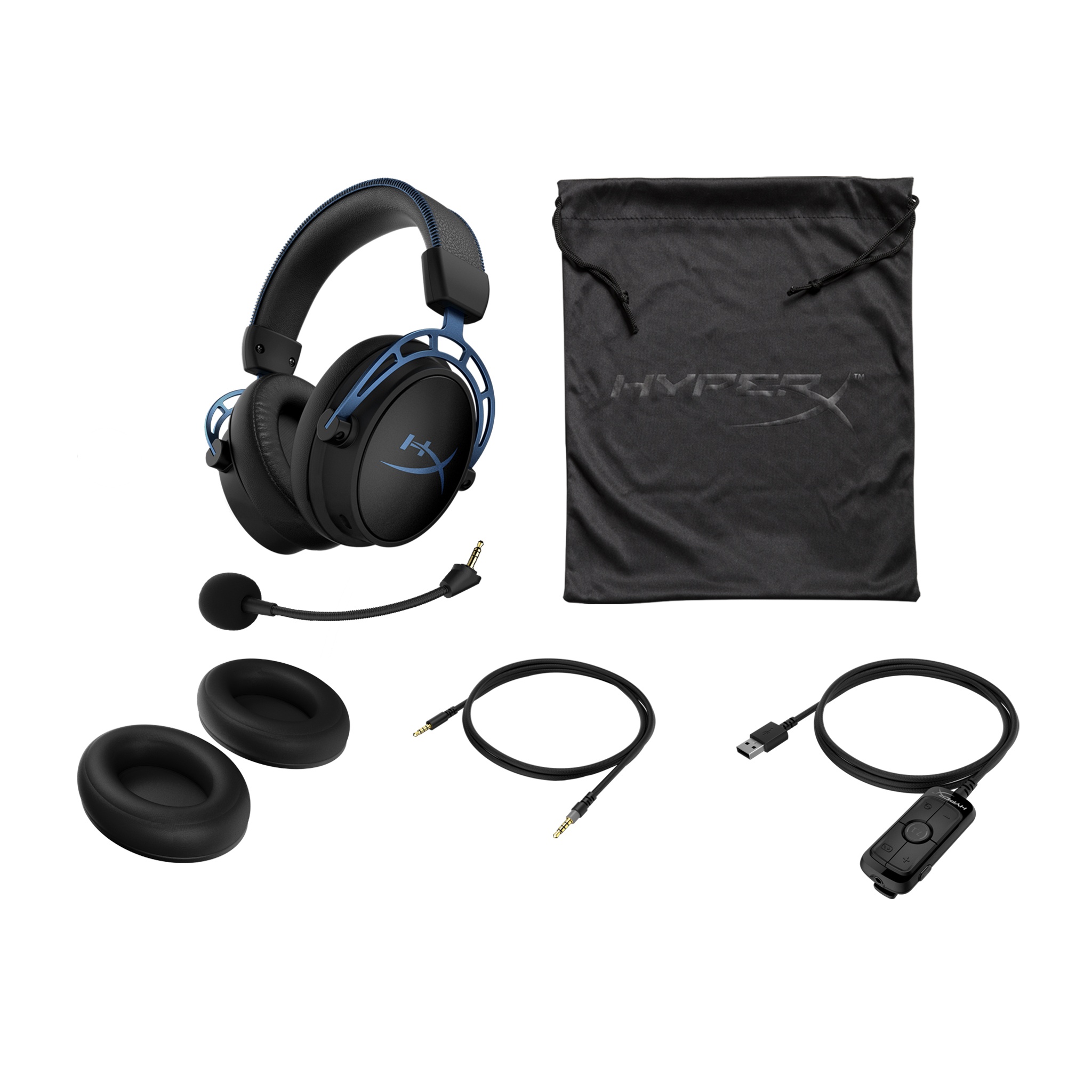 Casti Gaming HyperX Cloud Alpha S , black/blue [HX-HSCAS-BL/WW] photo 4