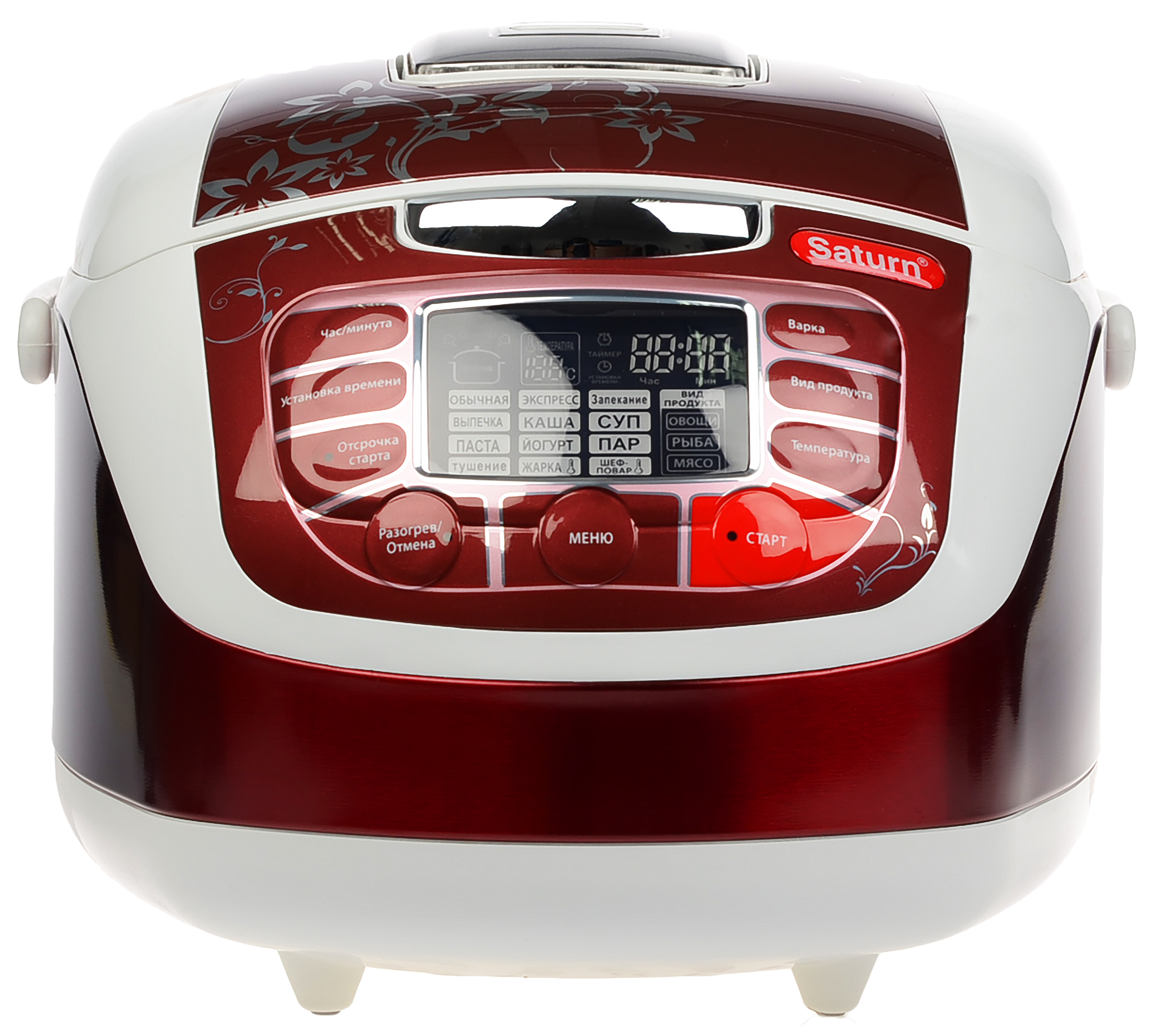 Мультиварка Saturn STMC9194 / 860 / 18авто-программ / Red photo 3