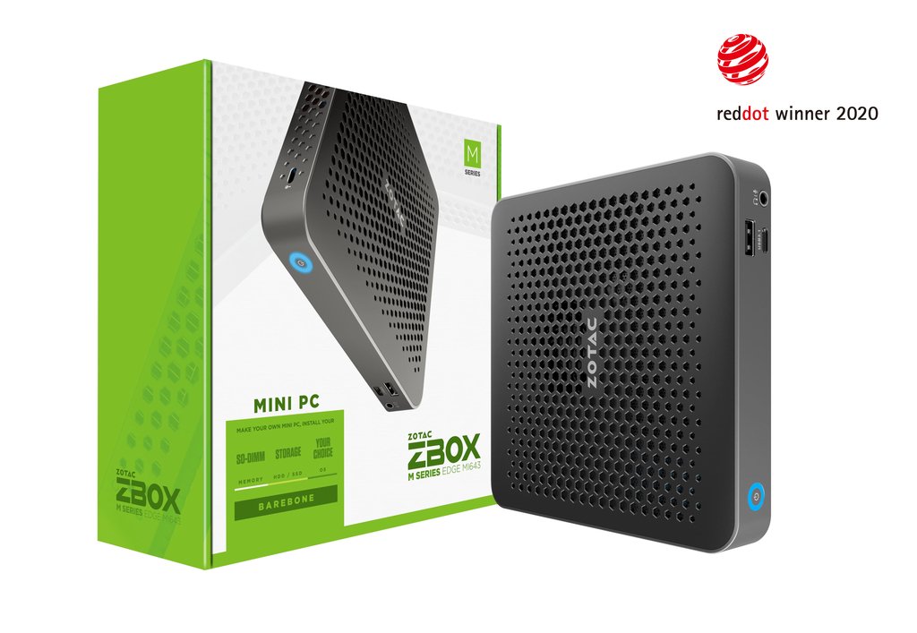 Mini PC (Barebone) ZOTAC ZBOX-MI643-BE, Active Cooling, Intel® Core™ i5-10210U 4C/8T, 1.6-4.2GHz, 2xDDR4 SODIMM, 2xM.2 slot, Intel UHD Graphics, 1xUSB-C 3.1, 3xUSB 3.1, 2xGbE LAN, WiFi(802.11ac)/BT5.0, HDMI, DP, Mic/Speak Out, microSD CR, VESA Mount, 28mm photo 2