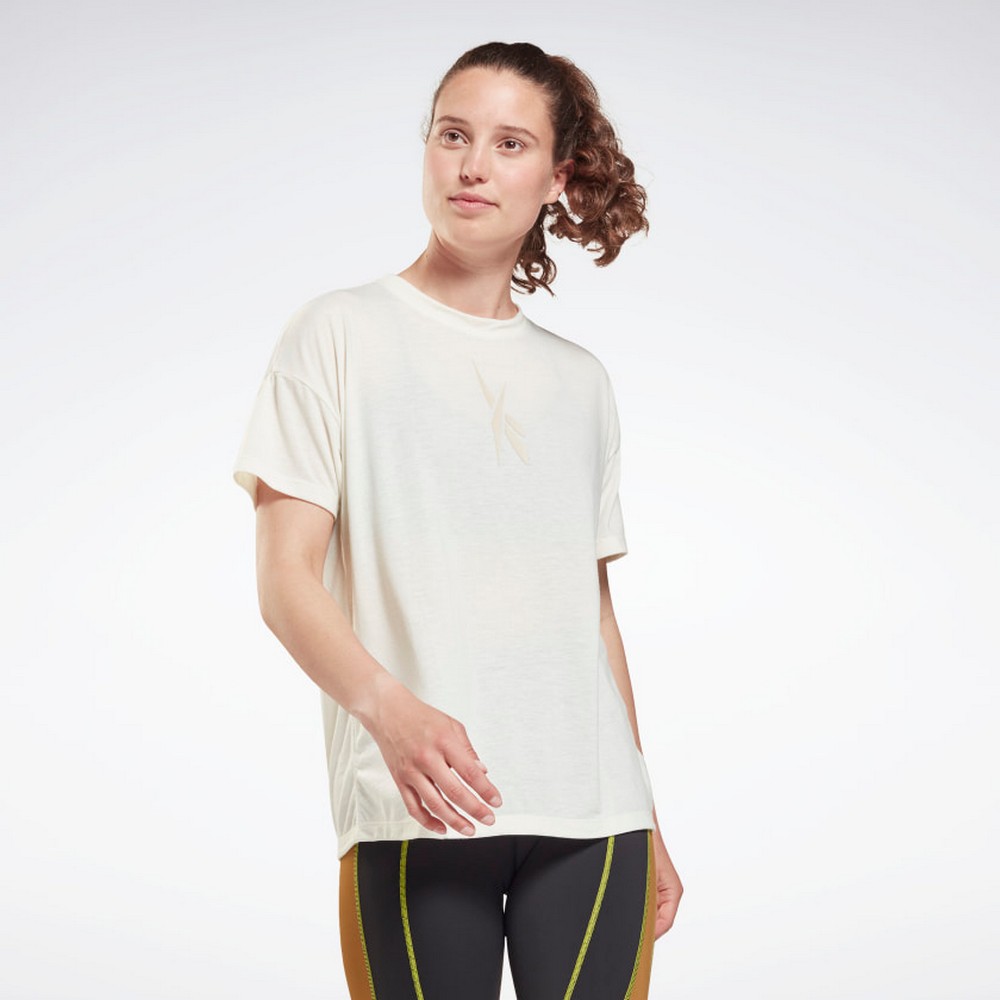 Tricou Reebok TS Graphic Tee Q4 / Femei / XS / Alb photo 2
