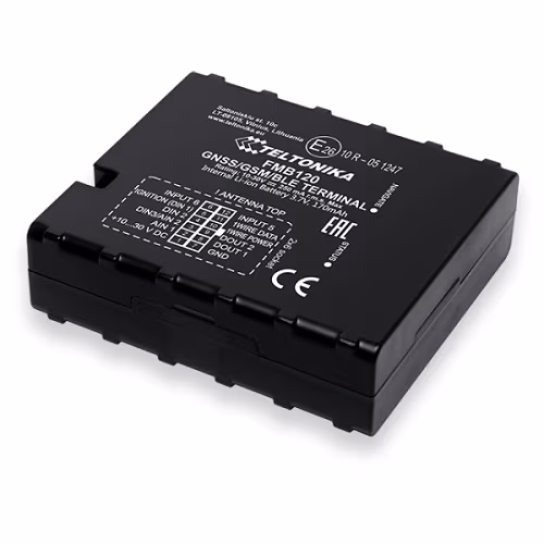 GPS Treker FM-B120 FMB120 este un tracker profesional compact cu o baterie de rezervă și antene GSM și GNSS încorporate cu câștig ridicat. Dispozitivul este conceput pentru a colecta coordonatele și alte informații care îi vin și pentru a transmite în con 