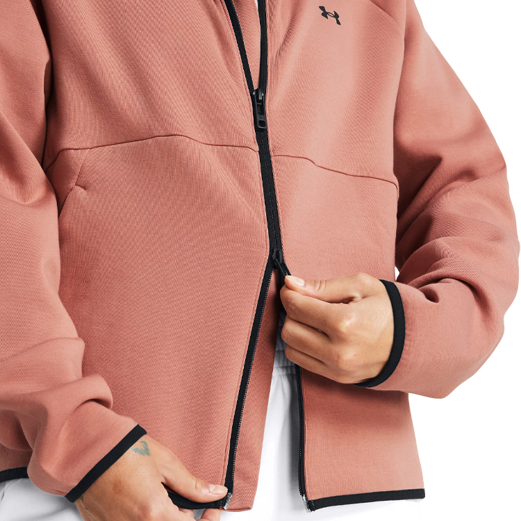 Hanorac Under Armour Unstoppable Flc FZ L Roz Femei photo 5