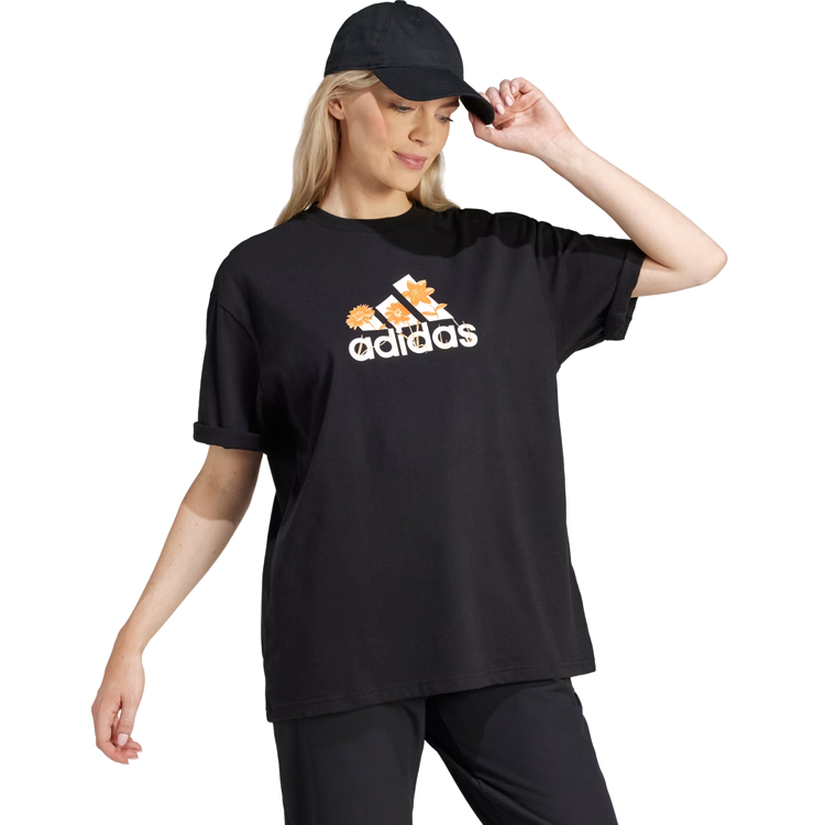 Tricou Adidas W FLWR BOS GT XS Negru Femei photo 2