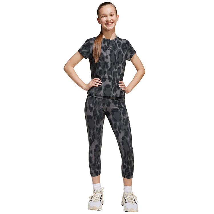 Легинсы Adidas JG FI AOP 7/8LE / Женский / 128 / Серый photo 3