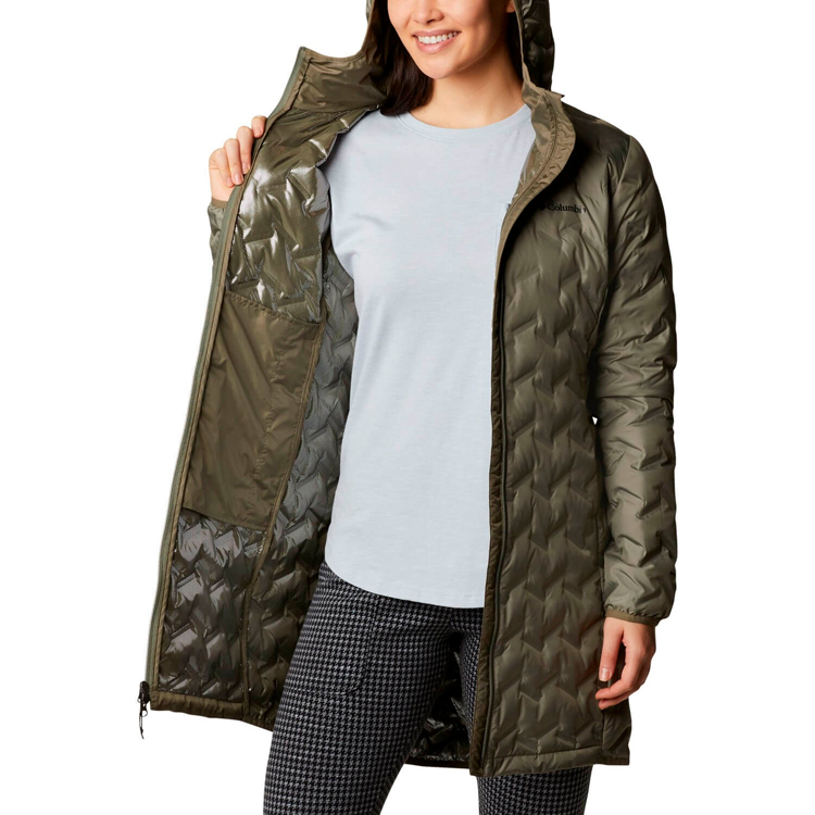 Куртка Columbia Delta Ridge Long Down Jacket XS Хаки Женский photo 4