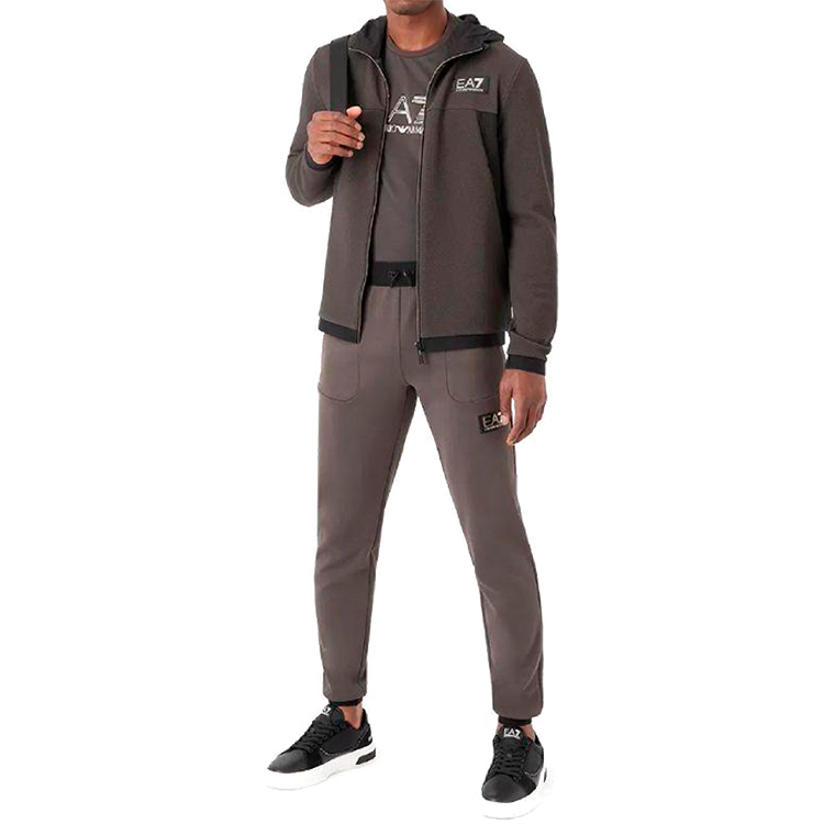 Hanorac pt bărbați EA7 EMPORIO ARMANI FELPA S Maro photo 3