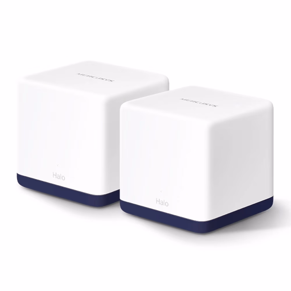 MERCUSYS Halo H50G (2-pack) AC1900 Mesh Wi-Fi System, 3 x Gigabit LAN Port, 1300Mbps on 5GHz + 600Mbps on 2.4GHz, 802.11ac/b/g/n, Beamforming, Wi-Fi Dead-Zone Killer, Seamless Roaming with One Wi-Fi Name, Parrents control 