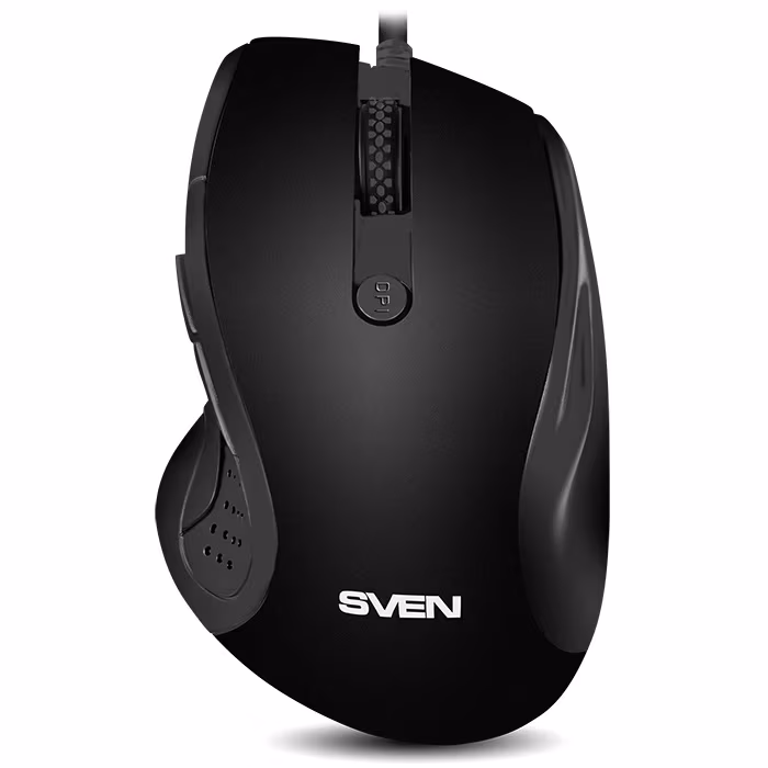SVEN RX-113, Optical Mouse, 5+1 buttons, 800 - 2000dpi, USB, 1.5m, Black 