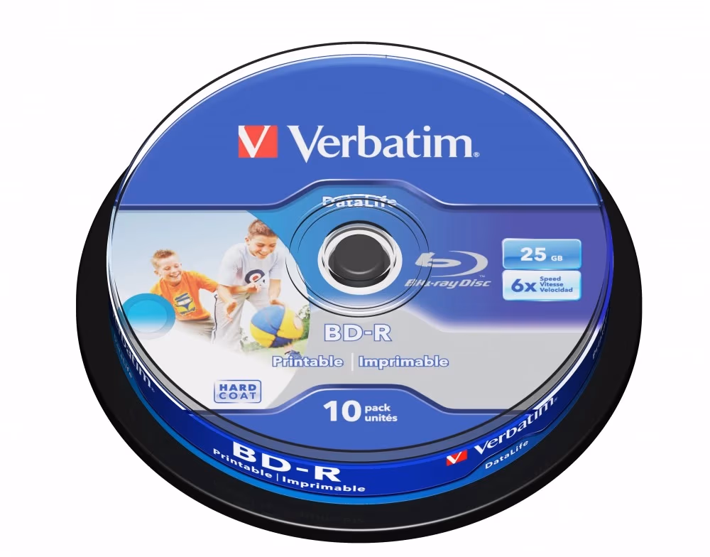 Verbatim BD-R SL 25GB 6X 10PK SPL WP NO ID 