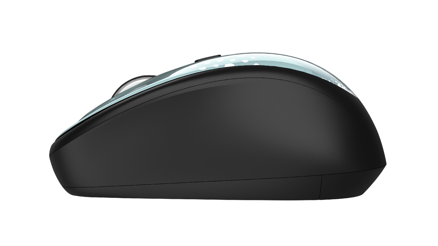 Trust Yvi Wireless Mouse - Blue, 8m 2.4GHz, Micro receiver, 800-1600 dpi, 4 button, Rubber sides for comfort and grip,USB photo 3