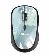 Trust Yvi Wireless Mouse - Blue, 8m 2.4GHz, Micro receiver, 800-1600 dpi, 4 button, Rubber sides for comfort and grip,USB thumbnav 1