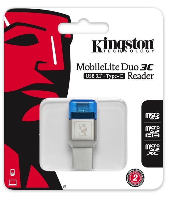 Card Reader Kingston MobileLite Duo 3C, USB3.1 + USB Type C, Dual Interface, microSD photo 3