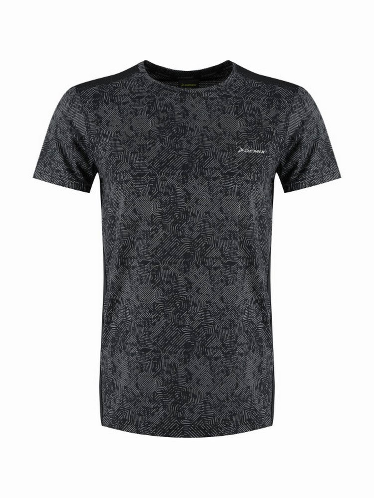 Tricou bărbătesc Demix Run Tee M 46 Negru photo 1 Tricou bărbătesc Demix Run Tee M 46 Negru photo 1