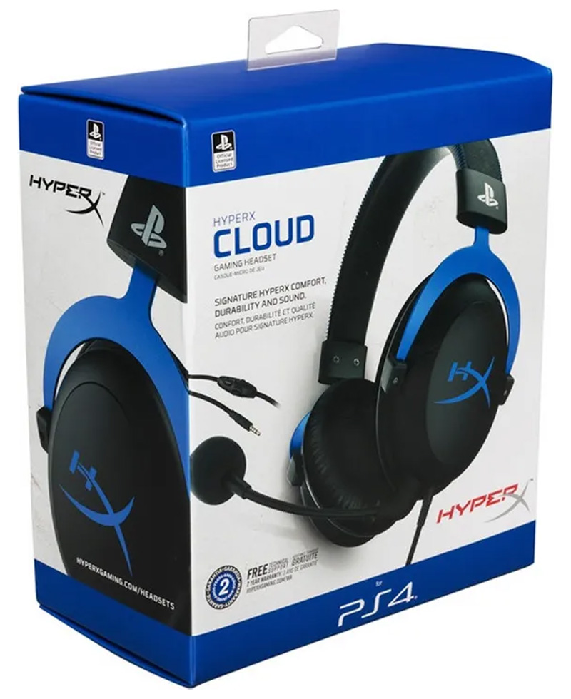 Наушники HyperX Cloud PS Черный с синим Проводные / Игровой / Черный с синим photo 5